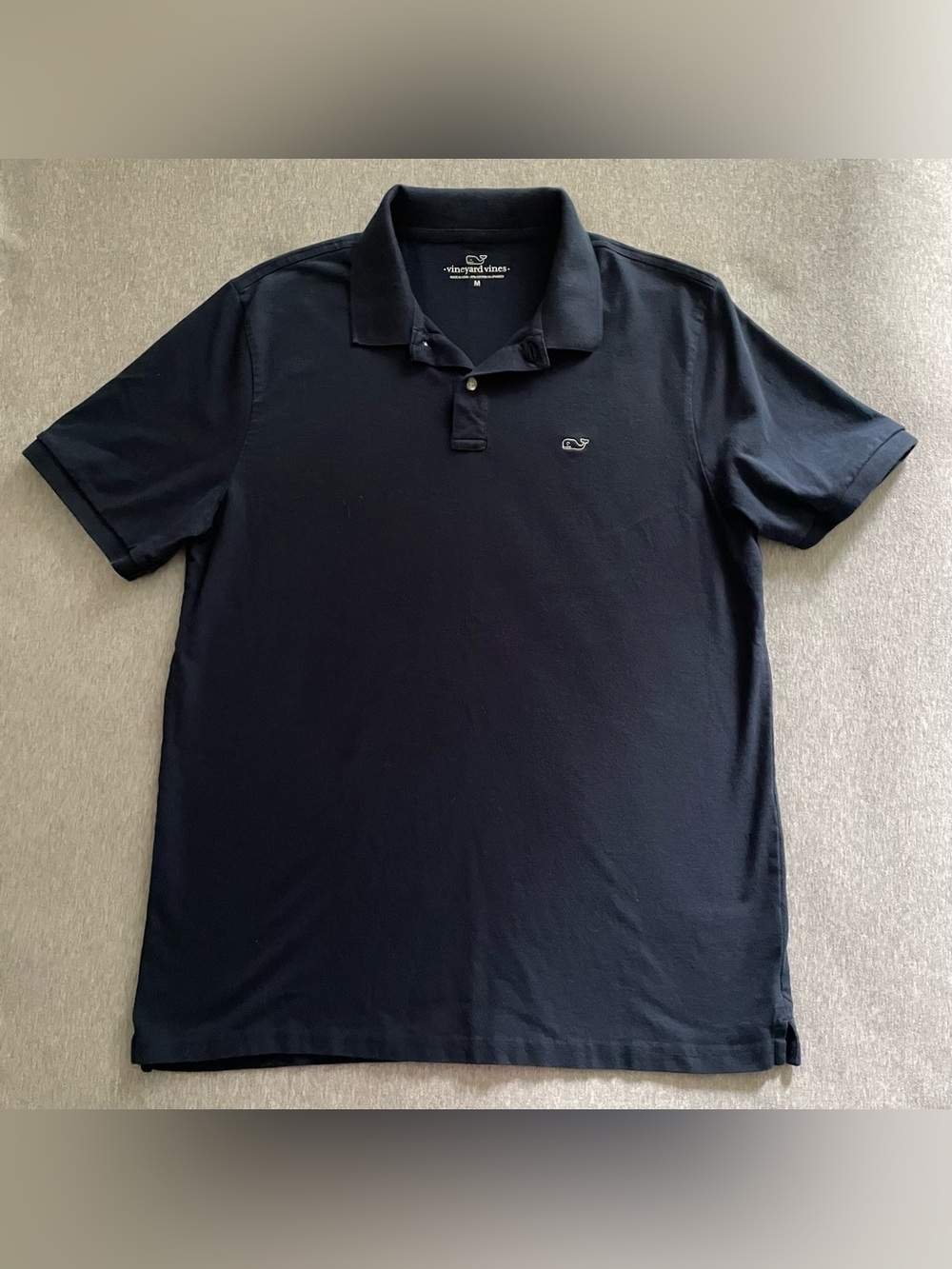 Vineyard Vines Men's Size Medium Navy Blue Short Sleeve Polo Shirt